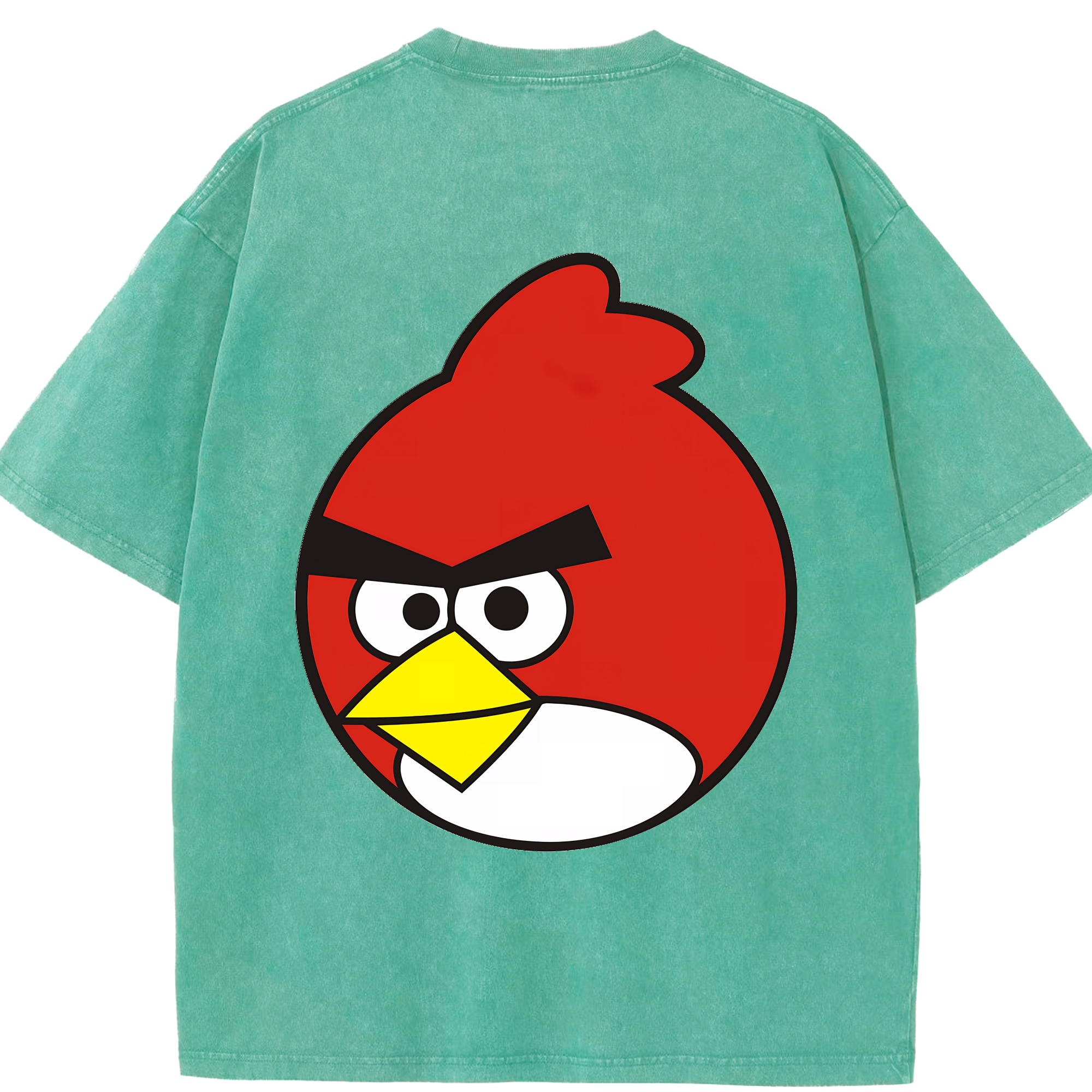 （画像用） Angry Birds アングリーバード 綿100% ヴィンテージ風 半袖Tシャツ（背面プリント）